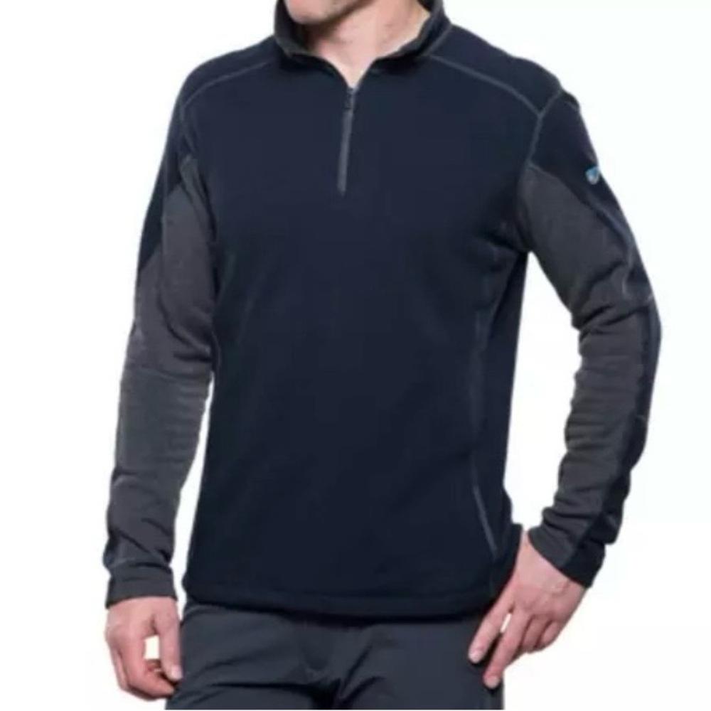 Kuhl Revel men’s large 1/4 zip navy blue pullover fleece